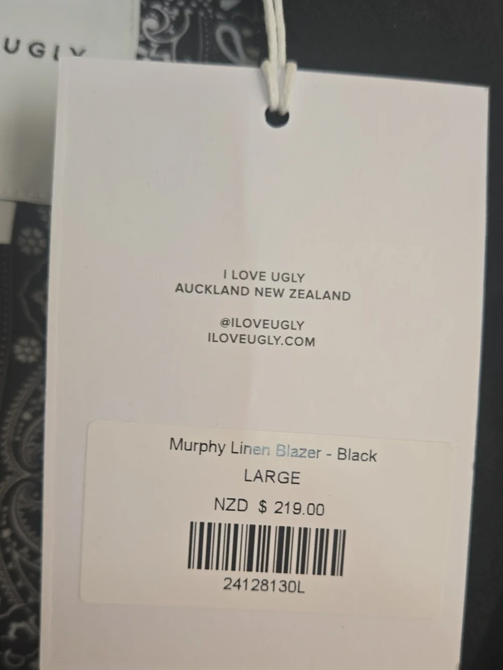 NEW I Love Ugly Murphy Linen Blazer L
